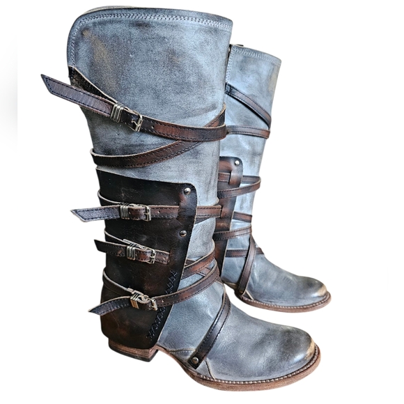 Freebird by Steven Rylie lce Multi Size 7   Leather Buckle Boots - Picture 1 of 17